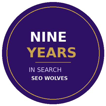 Nine years in search — SEO Wolves seal